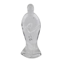 1003500769 Kuan Yin Rock Crystal, 10cm | Schreier wholesale; gems, healing stones & jewelry