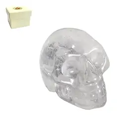 1003500795 Crystal skull Rock Crystal, 04cm, in gift box | wholesaler gems & healing stones