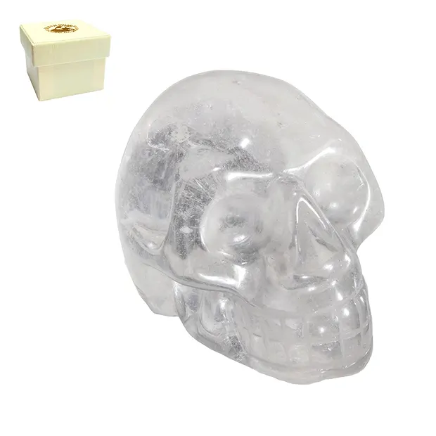 Crystal skull Rock Crystal, 05cm, in gift box | wholesaler gems & healing stones