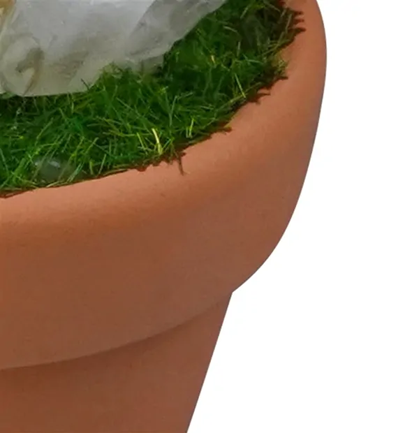 Vaso di fiori in cristallo di rocca e pirite, 10 cm | Marco Schreier