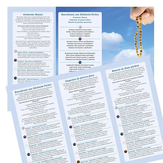 Rosenkranz Bergkristall in Pouch mit Beileger | Edelsteine, Heilsteine & Schmuck