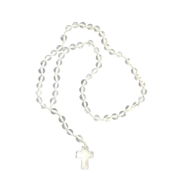 Rosenkranz Bergkristall in Pouch mit Beileger | Edelsteine, Heilsteine & Schmuck