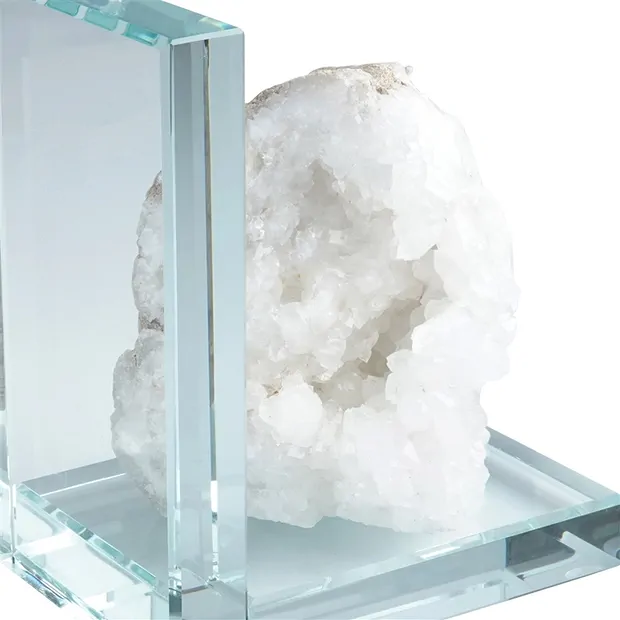 Fermalibri a gradini in quarzo, 14 x 12 cm | grossista gemme e pietre curative