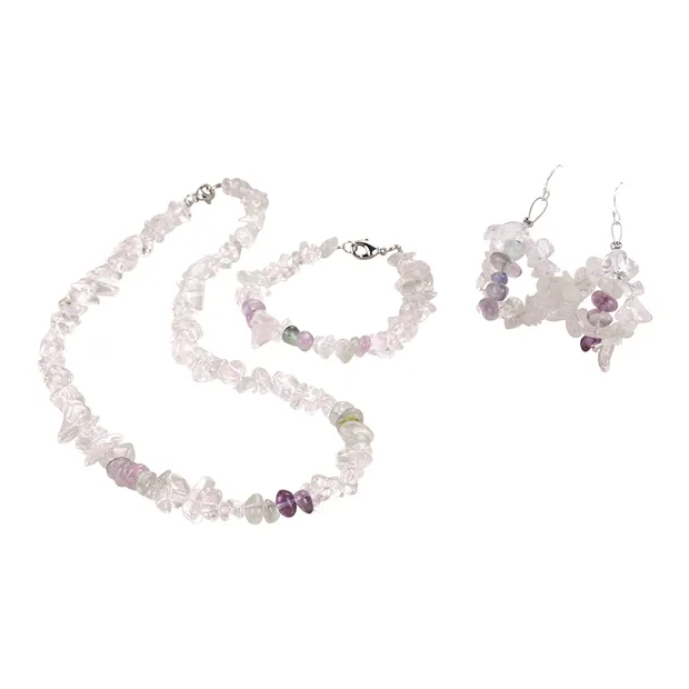 Set de création de bijoux Cristal de roche & Fluorite (concentration) | Marco Schreier
