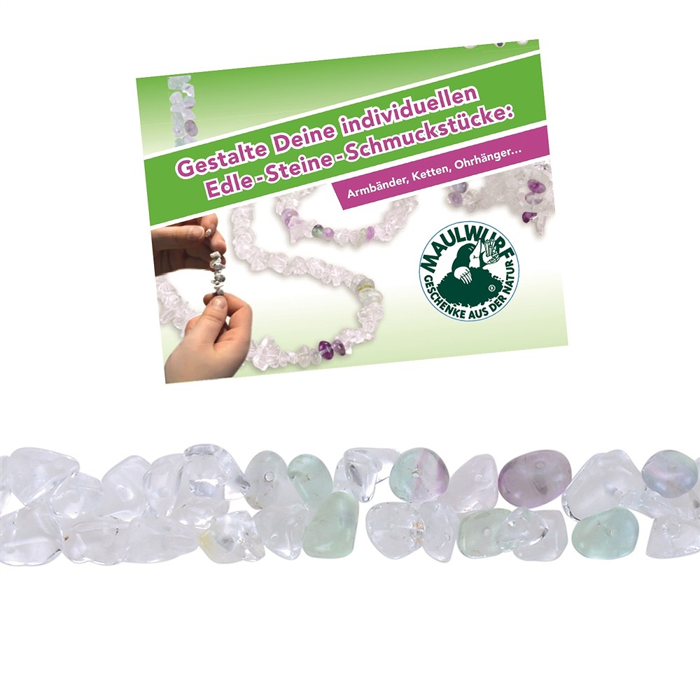 Set de création de bijoux Cristal de roche & Fluorite (concentration) | Marco Schreier