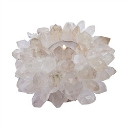 1003505005 Rock Crystal &quot;Sun&quot; tea light | wholesale supplier gems, healing stones &amp; jewelry