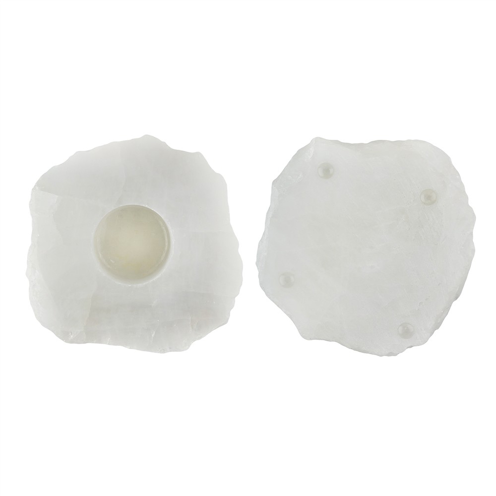 Piastre per tealight in Cristallo di rocca | grossista gemme e pietre curative