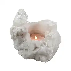 1003505060 Rock Crystal tea light, rough | minerals trade - gems, healing stones & jewelry