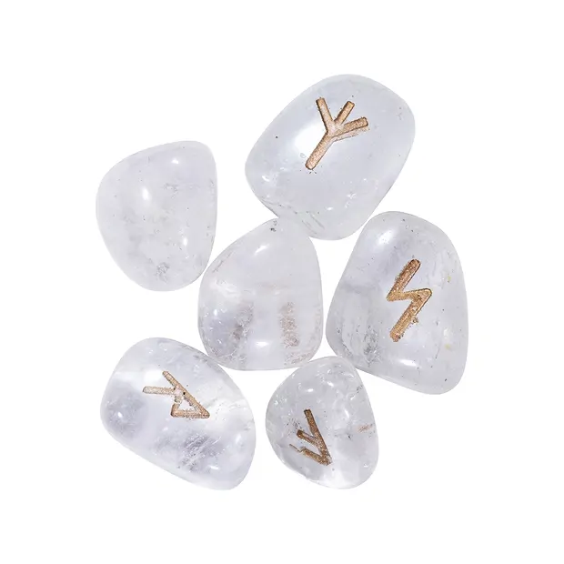 Runic oracle Rock Crystal in box | wholesaler gems, healing stones & jewelry