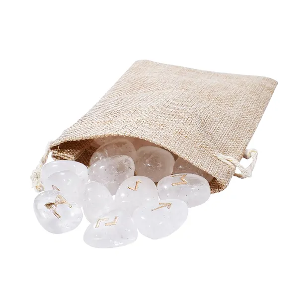 Runic oracle Rock Crystal in box | wholesaler gems, healing stones & jewelry