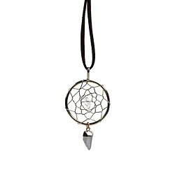 1003570521 Acchiappasogni con Cristallo di rocca | grossista gemme e pietre curative