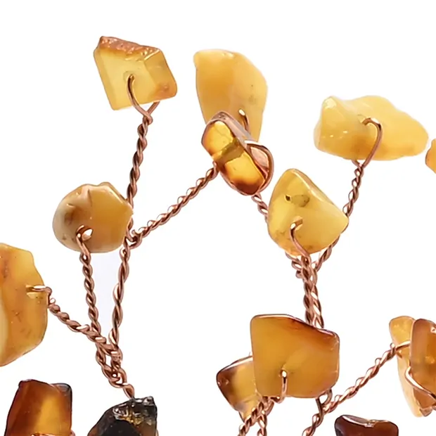 Money tree Amber with square pot, 9.0cm | wholesaler gems & healing stones