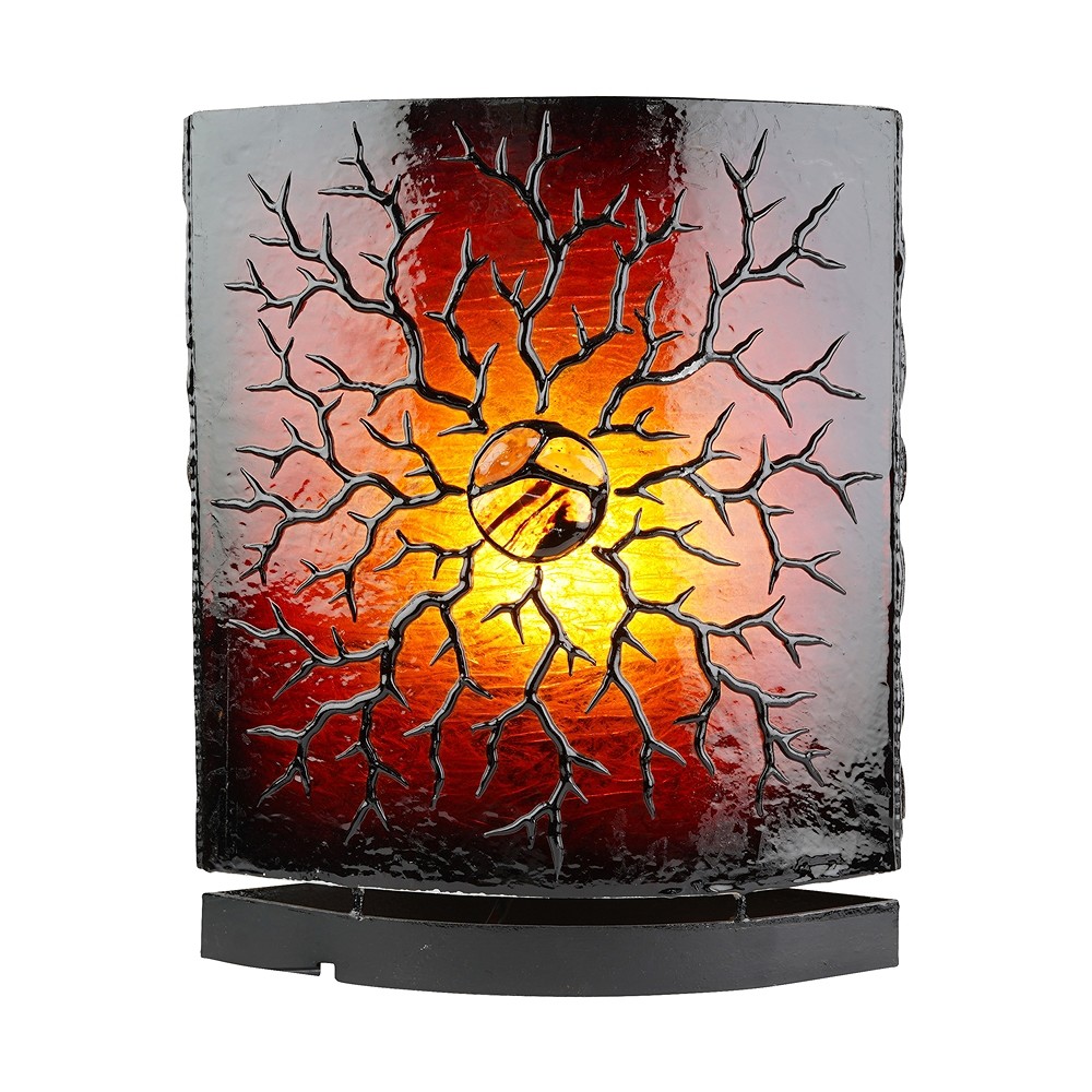 Lampe d'ambre ovale, pierre / papillon, 30cm | Marco Schreier