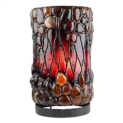 1003605063 Bernsteinlampe Rund, rot, 30cm | Großhändler Edelsteine, Heilsteine & Schmuck