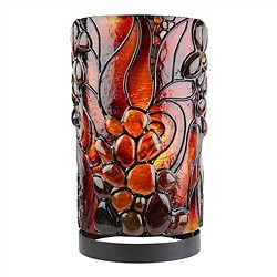 1003605064 Lámpara ámbar redonda, llamas, rojo, 30cm | Marco Schreier