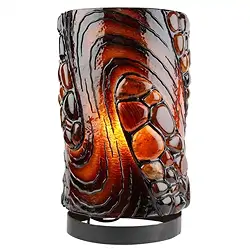 1003605065 Amber lamp round, lava, 30 cm | minerals trade - gems, healing stones & jewelry