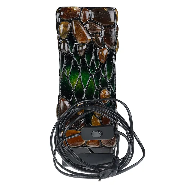 Amber lamp, rectangle, smooth, 30cm | wholesaler gems, healing stones & jewelry