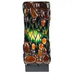 1003605066 Amber lamp, rectangle, smooth, 30cm | wholesaler gems, healing stones & jewelry