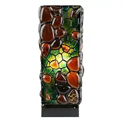 1003605067 Amber lamp, rectangle, fantasy, 30cm | wholesaler gems, healing stones & jewelry