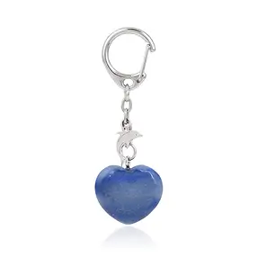 Porte-clés coeur quartz bleu avec dauphin | Marco Schreier