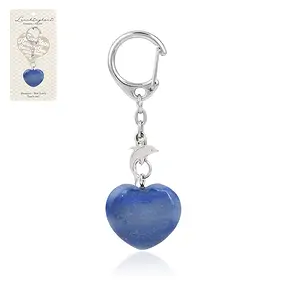 Porte-clés coeur quartz bleu avec dauphin | Marco Schreier
