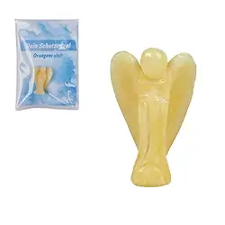 1004200715 Angelo custode in Calcite (arancione), 03,5 cm, in astuccio con inserto | Marco Schreier