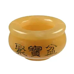 1004203502 Bowl, Calcite (orange), 09cm, with characters | wholesaler gems & healing stones