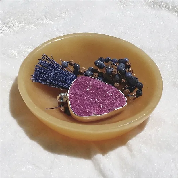 Bowl Calcite (orange) round, 12.5cm | wholesaler gems, healing stones & jewelry