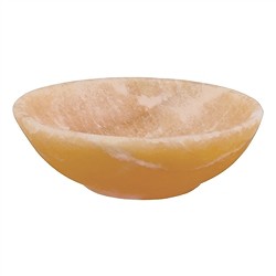 1004203504 Ciotola di Calcite (arancione) rotonda, 12,5 cm | Marco Schreier