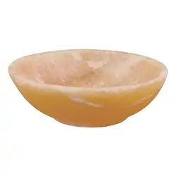 1004203504 Ciotola di Calcite (arancione) rotonda, 12,5 cm | Marco Schreier
