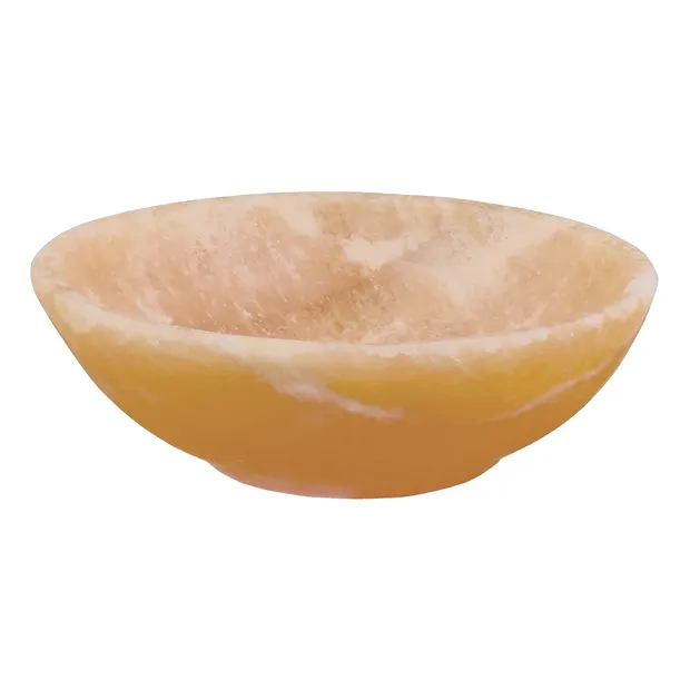 Bowl Calcite (orange) round, 12.5cm | wholesaler gems, healing stones & jewelry