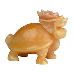 1004270501 Dragon turtle Calcite (orange), 10cm | wholesaler gems, healing stones & jewelry
