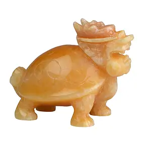 Tortue dragon Calcite orange, 10cm | Marco Schreier