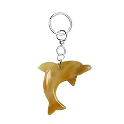 1004300621 Key Chain Dolphin Carnelian (heated) | wholesaler gems, healing stones & jewelry
