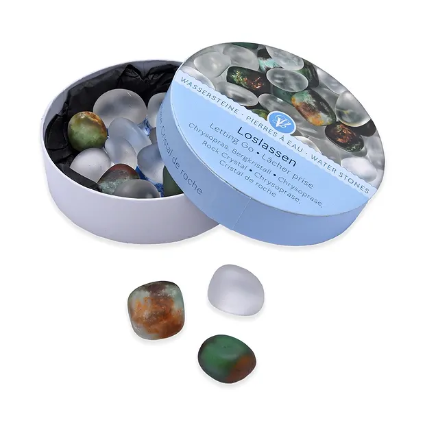 Water Stones Chrysoprase / Rock Crystal in gift box | Marco Schreier