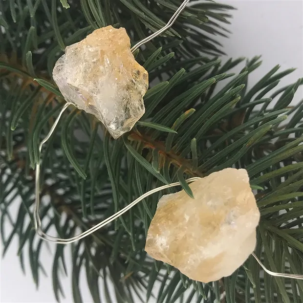 Kristall-Lichterkette Citrin (gebr.) | Schreier Edelsteine, Heilsteine & Schmuck