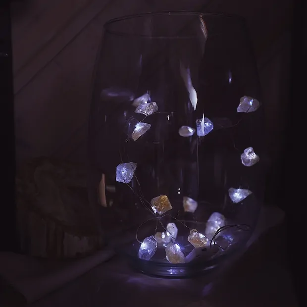 Kristall-Lichterkette Citrin (gebr.) | Schreier Edelsteine, Heilsteine & Schmuck