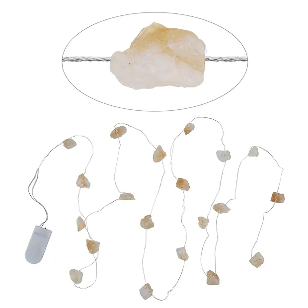 Crystal lighting string Citrine (heated) | wholesaler gems & healing stones