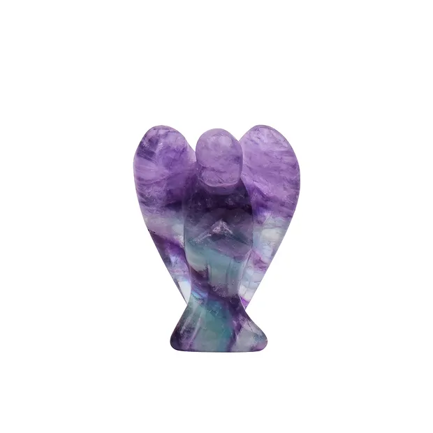 Schutzengel Fluorit, 03,5cm (mini), mit Infokarte in Pouch | Marco Schreier