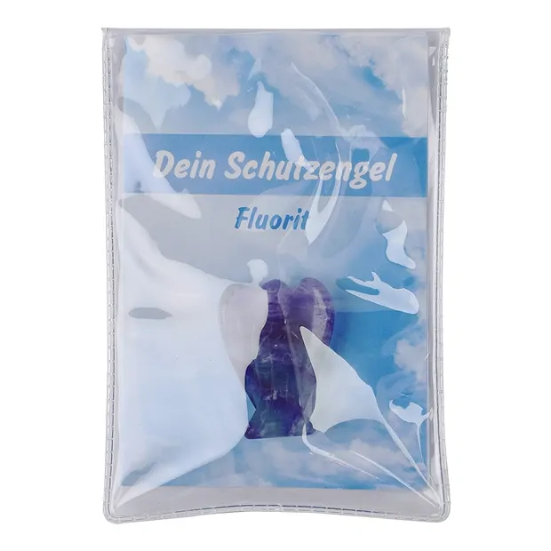 Schutzengel Fluorit, 03,5cm (mini), mit Infokarte in Pouch | Marco Schreier