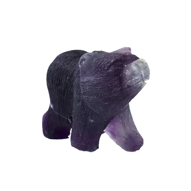 Orso da incisione, fluorite, 5,0 x 3,2 cm | grossista gemme e pietre curative