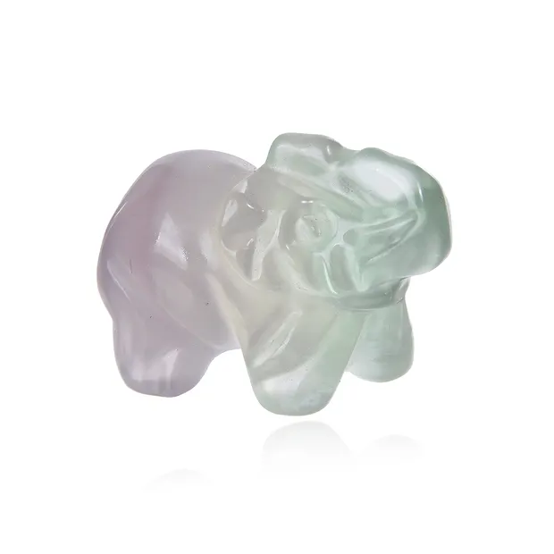 Gravur Elefant, Fluorit, 4,0 x 2,5cm | Schreier Edelsteine, Heilsteine & Schmuck
