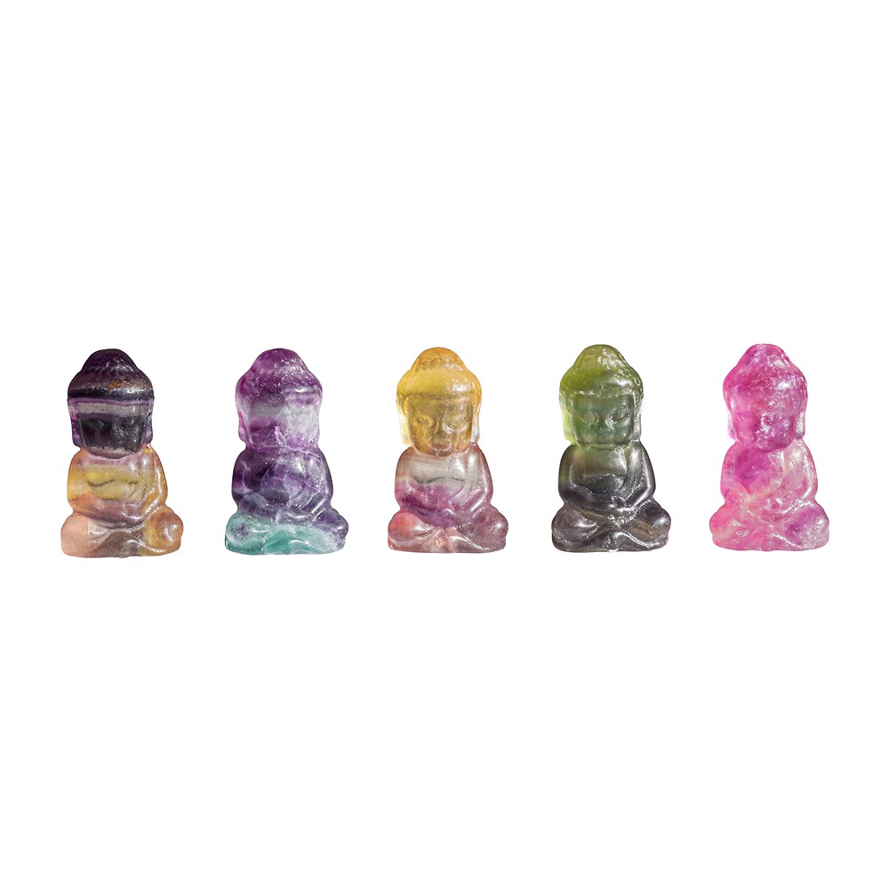 Grabado Buda, fluorita, 4,0cm | piedras preciosas, piedras curativas y joyería