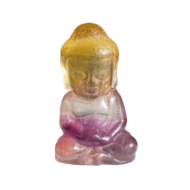 Grabado Buda, fluorita, 4,0cm | piedras preciosas, piedras curativas y joyería