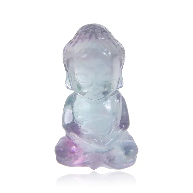 Grabado Buda, fluorita, 4,0cm | piedras preciosas, piedras curativas y joyería