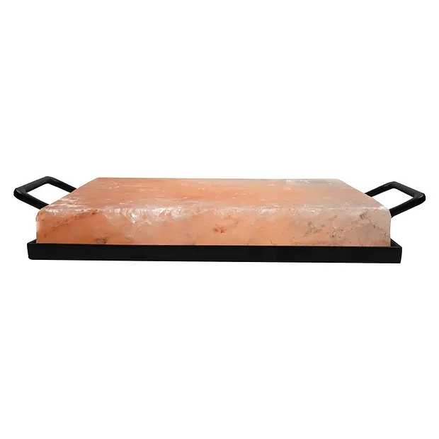 Salt cooking plate with frame, 30 x 20 cm | wholesaler gems & healing stones