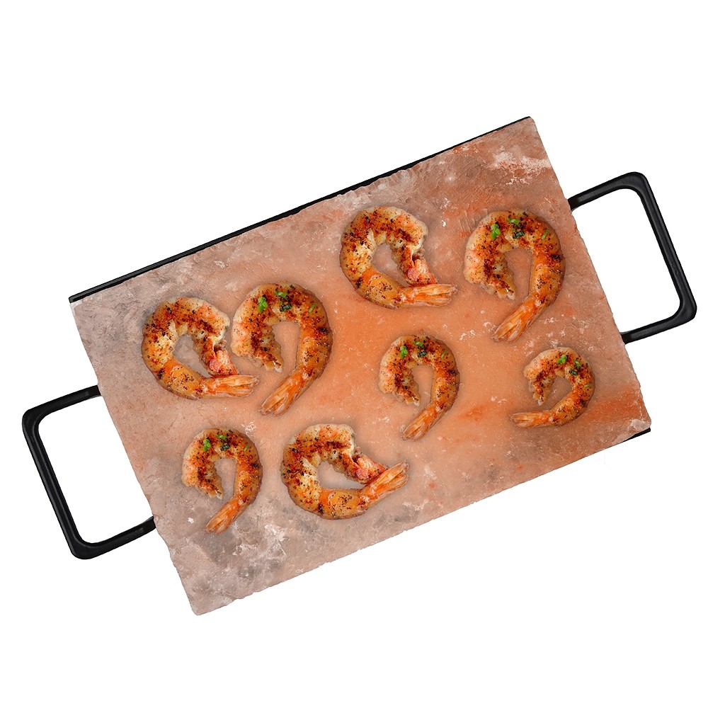 Salt cooking plate with frame, 30 x 20 cm | wholesaler gems & healing stones
