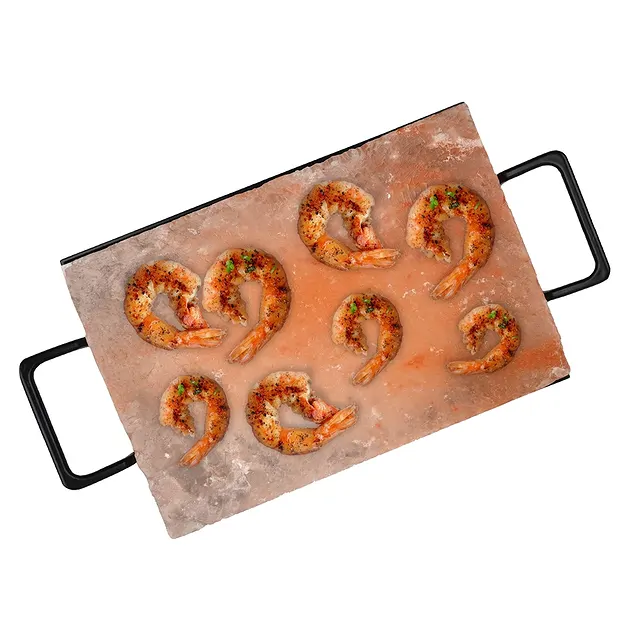 Salt cooking plate with frame, 30 x 20 cm | wholesaler gems & healing stones