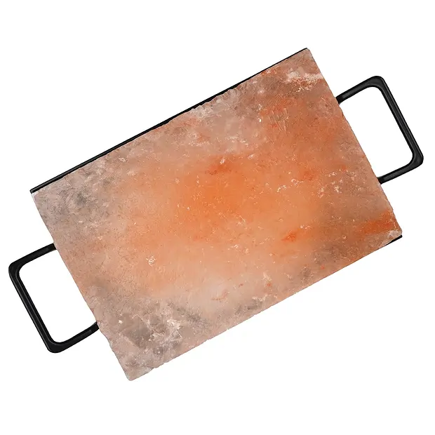 Salt cooking plate with frame, 30 x 20 cm | wholesaler gems & healing stones