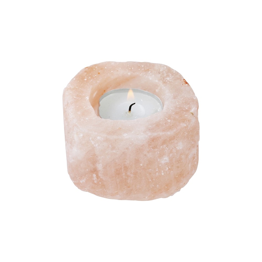 Salt tea light, 0.3-0.4kg (small) | wholesaler gems, healing stones & jewelry
